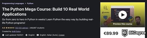 python mega course build 10 real world applications|The Python Mega Course is now free on Udemy : r/Python .